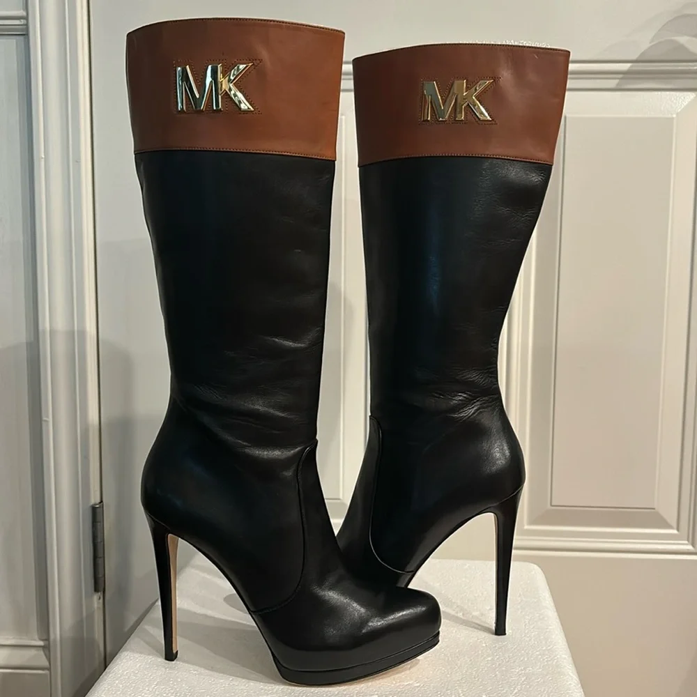 MICHAEL Michael Kors Hayley Boot (Black/Luggage